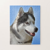 Husky Eyes Puzzle Personalized Sled Dog Puzzles Legpuzzel (Verticaal)