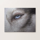 Husky Eyes Puzzle Personalized Sled Dog Puzzles Legpuzzel (Horizontaal)