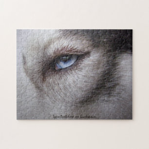 Husky Eyes Puzzle Personalized Sled Dog Puzzles Legpuzzel