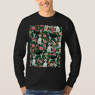 Husky Florals Honden en  bloemmotief G T-shirt