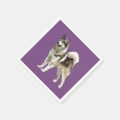 Husky Flower Paarse servetten (Hoek)