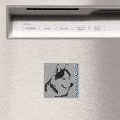 Husky Fridge Magnet Alaskan Sled Dog Magnet / Gift Magneet (Insitu (Vaatwasser))