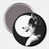 Husky Fridge Magnet Alaskan Sled Dog Magnet / Gift Magneet (Voorkant / Achterkant)
