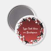Husky Fridge Magnet Christmas Sled Dog Magnet (Recto/Verso)