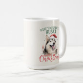 Husky Funny Chien Pun de Noël Café Mug (Devant droit)