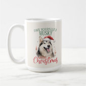 Husky Funny Chien Pun de Noël Café Mug (Gauche)
