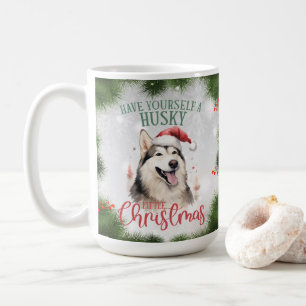Husky Funny Dog Pun Christmas Coffee Mok