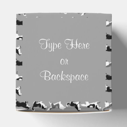 Husky Gift Box Personaliseren Husky Sled Dog Team Bedankdoosjes (Bovenkant)