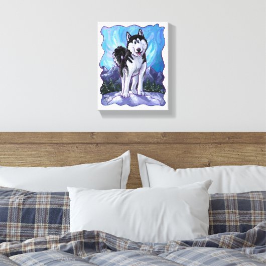 Husky Gifts & Accessoires Canvas Afdruk (Insitu (Slaapkamer))