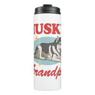 Husky Grandpa Dog Owner Siberian Husky Thermosbeker