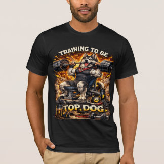Husky Gym Training Top Dog Funny Fitness T-shirt
