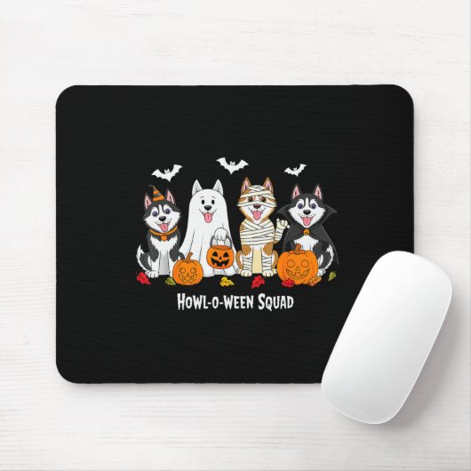 Husky Halloween Howl O Ween Squad Muismat (Met muis)