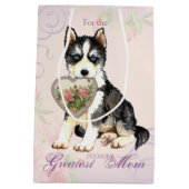 Husky Heart mama Medium Cadeauzakje (Achterkant)