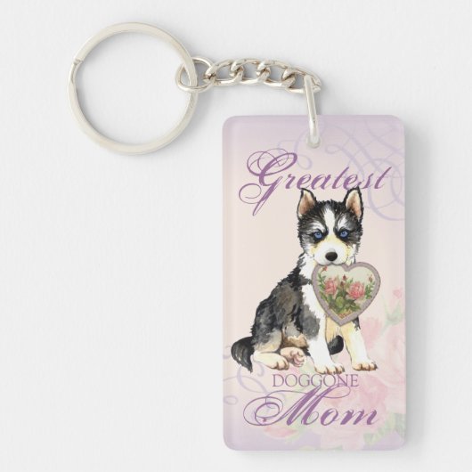 Husky Heart mama Sleutelhanger (Voorkant)