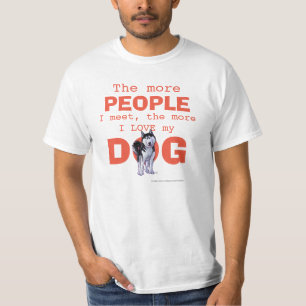 Husky Hoe meer mensen, Love Dog T-shirt