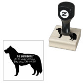 Husky hond adresstempel 	rubberstempel (Gestempeld)
