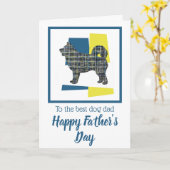 Husky-hond drie-kleuren Vaderdag kaart (Gele Bloem)