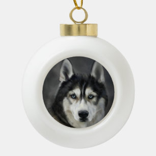 Husky-hond Grote Hond Dier Huisdier Keramische Bal Ornament