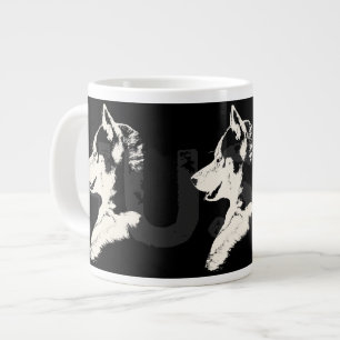 Husky-hond koffiemok Siberische Husky Sleg-hond mo Grote Koffiekop