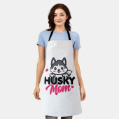 Husky Hond Moeder Leuk Kawaii Ontwerp Schort (Gedragen)