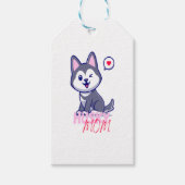 Husky Hond Moeder Leuke Kawaii Puppy Cadeaulabel (Voorkant)