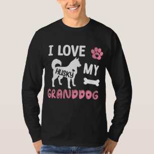 Husky Hond Oma Gifts Ik hou van mijn Granddog Husk T-shirt