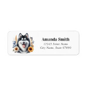 Husky Hond Retouradres Labels (Voorkant)