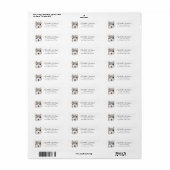 Husky Hond Retouradres Labels (Full Sheet)