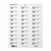 Husky Hond Retouradres Labels (Full Sheet)