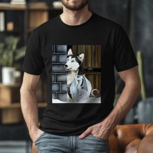 Husky Hond Witte Draak Avontuur T-shirt