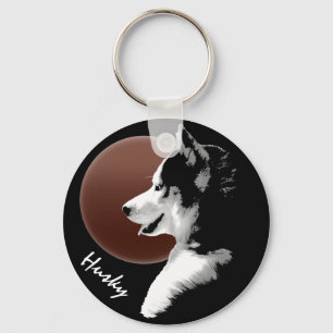 Husky-honden-sleutelhangers Aangepaste Husky-puppy Sleutelhanger