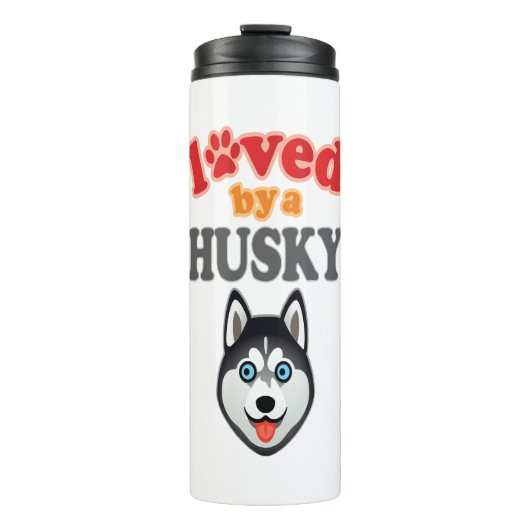 Husky Hondenliefhebber Thermosbeker (Voorkant)