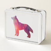 Husky Hondenras Geo Silhouette Paars Pink (Achterkant)