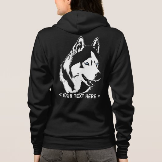 Husky Hoodie Jacket Personalized Husky Hoodies (Achterkant)