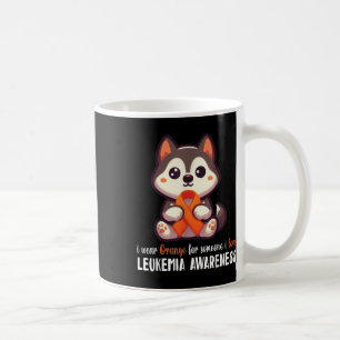 Husky Ik Draag Oranje Voor Iemand Die Ik Lief Heb Koffiemok