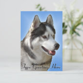Husky Invitations op persoonlijke titel Siberian H Kaart (Staand voorkant)