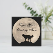 Husky Invitations Personalized Husky / Wolf Card Kaart (Staand voorkant)