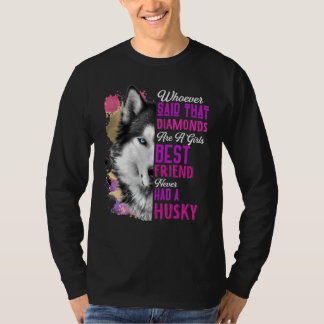 Husky is een meisje met de beste vriendschappelijk t-shirt