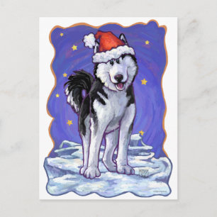 Husky Kerstmis Feestdagenkaart