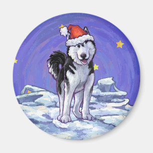 Husky Kerstmis Magneet