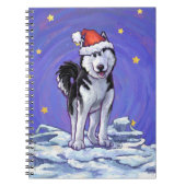 Husky Kerstmis Notitieboek (Voorkant)