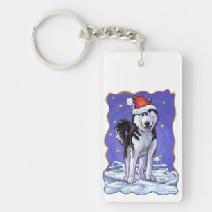 Husky Kerstmis Sleutelhanger