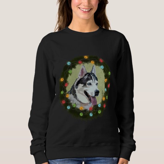 Husky Kerstmis Trui (Voorkant)