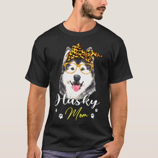 Husky Leopard Dog T-shirt (Voorkant)