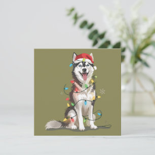 Husky Liefhebber Kerst Siberische Kersthond Moeder Feestdagenkaart