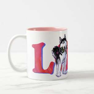 Husky Love Tweekleurige Koffiemok