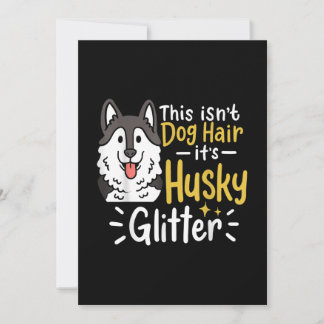 Husky Lover Owner Gifts Husky Hair T-Shirt Feestdagenkaart