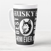 Husky Mam, Dog Mam, Husky Gift Latte Mok (Linkerhoek)