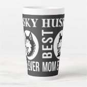 Husky Mam, Dog Mam, Husky Gift Latte Mok (Voorkant)