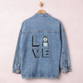 Husky Mama Ik hou van mijn Siberische Husky Love Denim Jacket (Hangar)